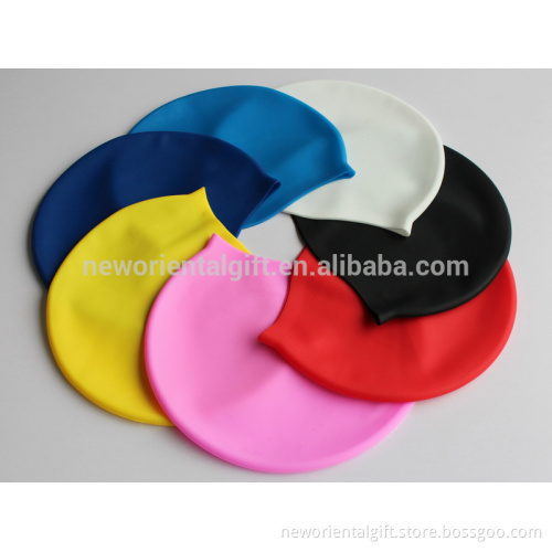 Mixed Solid color Silicone Swimming Cap